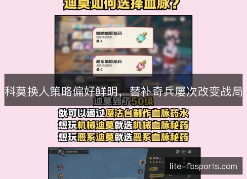 科莫换人策略偏好鲜明，替补奇兵屡次改变战局